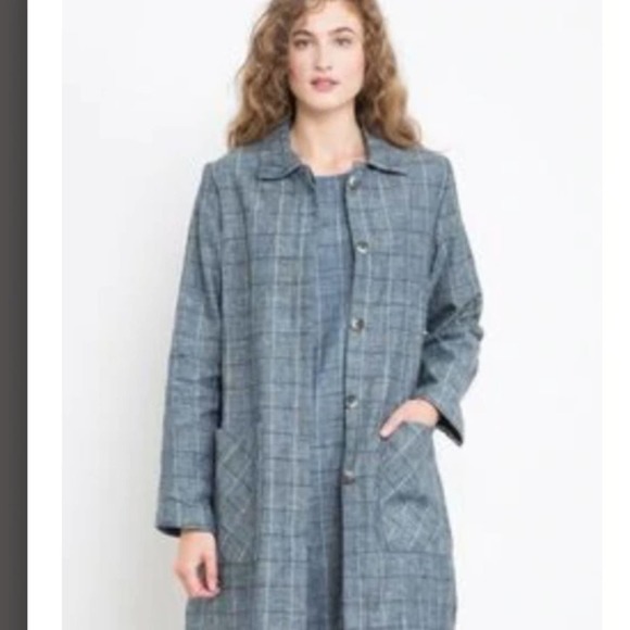 Prairie Underground Index Trench Plaid Coat Jacket - Picture 2 of 12